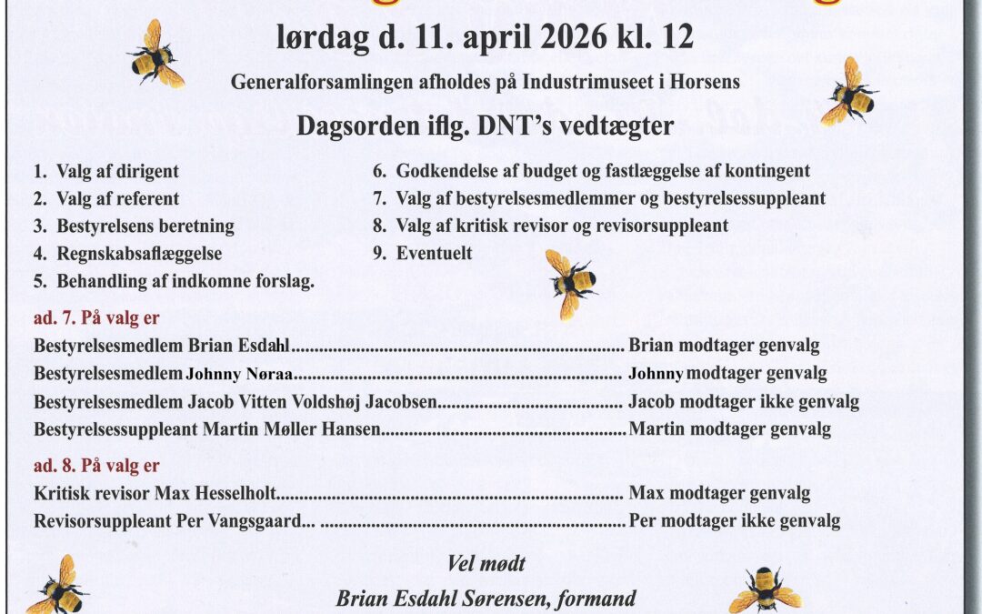 Danmarks Nimbus Touring Generalforsamling 2026